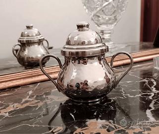 zuccheriera vintage in silver plated