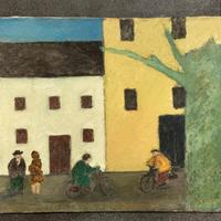 B. Balboni - Incontri - Olio su Tela 1990