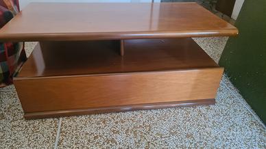 Tavolino da salatto in legno con cassette- 80x40 c