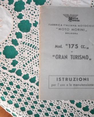 Libretto uso e manutenzione Morini 175 ORIGINALE