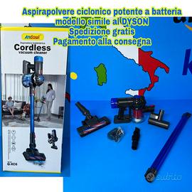 Aspirapolvere ciclonico potente a batteria 