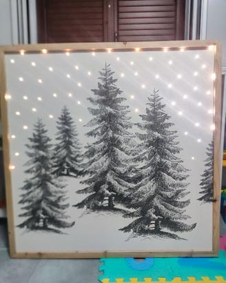 Quadro natalizio a led