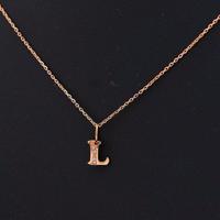 DAMIANI COLLANA LETTERA "L" IN ORO ROSA E DIAMANTI