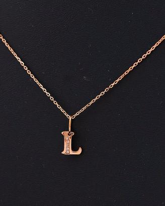 DAMIANI COLLANA LETTERA "L" IN ORO ROSA E DIAMANTI