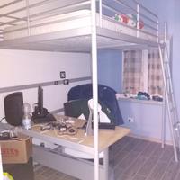 letto a soppalco in metallo 