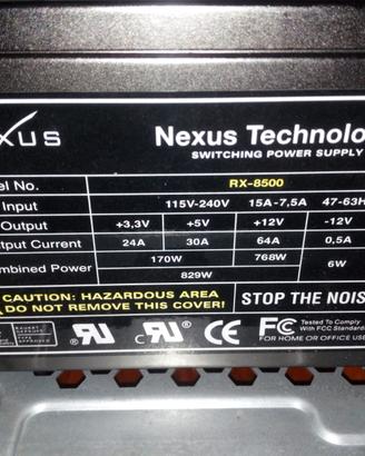 Alimentatore pc 850w Nexus Rx-8500