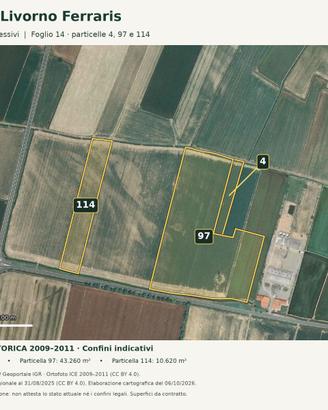 Risaie 5,7 ettari - 4.500 euro annui