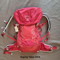 zaino L/XL trekking Osprey rosso Talon 33lt *NEW