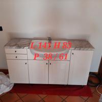 Mobile completo bagno, laccato bianco