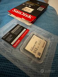 Sandisk extreme pro cfast 2.0 Nuova 512gb
