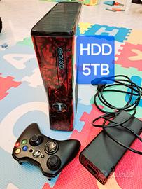 Xbox360 Flower Carbon Red con hard disk 5TB