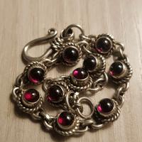 Bracciale argento e granati
