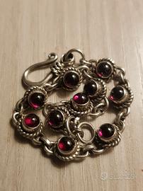 Bracciale argento e granati