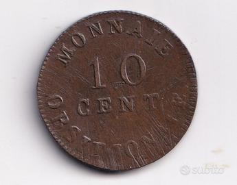 francia-napoleone-10 centimes 1814w-assedio anvers