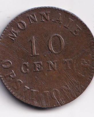 francia-napoleone-10 centimes 1814w-assedio anvers