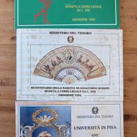In blocco 3 monete argento Lire 500 