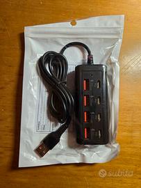 Hub usb 8 porte. 4 tipo c 4 usb