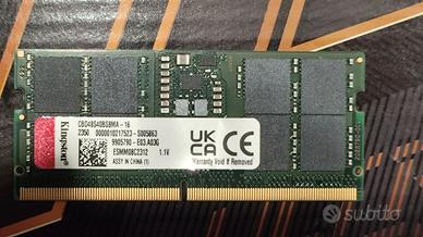Kingston RAM DDR5 SODIMM 16GB 4800 MHz