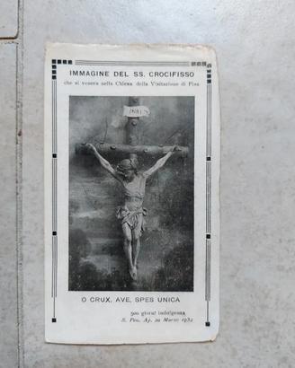 Santino antico 1934 / 1938 SS Crocifisso