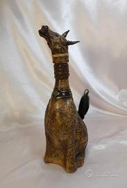 Bottiglia rivestita in pelle a forma di cavallo se
