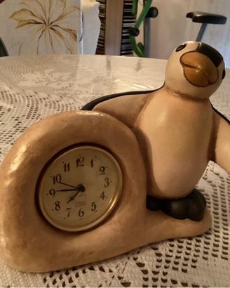 Orologio da Tavolo THUN in Ceramica - Pinguino