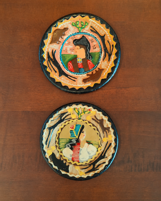 Coppia di Piatti Tipici Sardi in Ceramica vintage