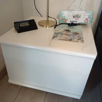 comodini laccati bianco lucido