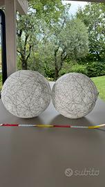 Set di 2 Sfere Decorative in Filo
