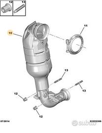 Catalizzatore peugeot citroen opel motore 1.2 k675