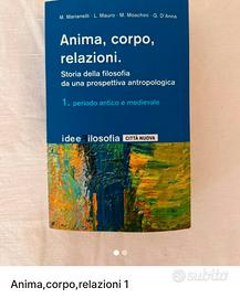 libro universitario Anima,corpo e relazioni