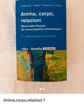 libro universitario Anima,corpo e relazioni