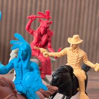 action figure indiani cowboy vintage