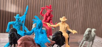 action figure indiani cowboy vintage