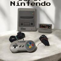 Console Super Nintendo SNES con gioco e accessori 