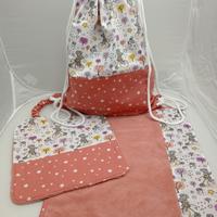 set asilo bambina handmade 