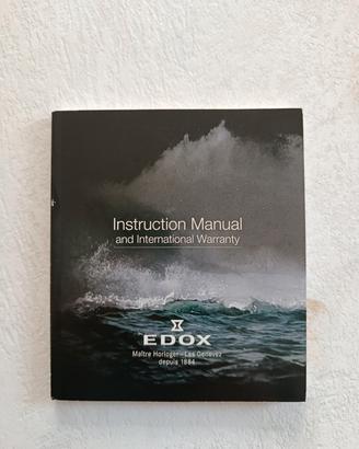 Manuale istruzioni Edox 