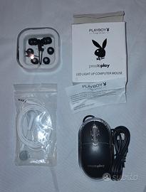 Accessori Tech:Mouse LED Playboy+2 Cuffiette Orig.