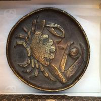 Fermacarte Soprammobile Granchio In Ottone