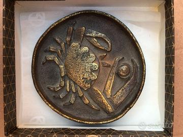 Fermacarte Soprammobile Granchio In Ottone