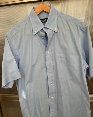 Camicia Christian Dior cotone azzurra