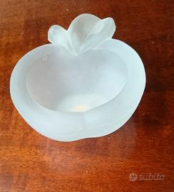 Bomboniera in vetro a forma di posacenere cm 10x10