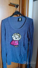 maglioncino viola con stampa Susanna 