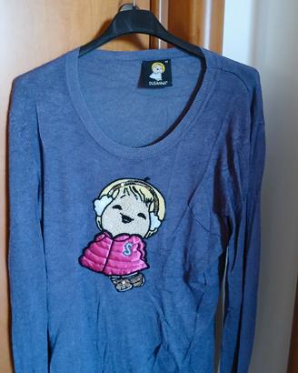 maglioncino viola con stampa Susanna 