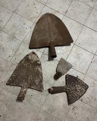 4 pezzi ferro orto vintage
