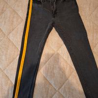  Pantalone Jeans Skinny Nero Zara taglia 44