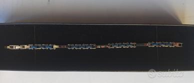 Bracciale uomo blu per incisione 