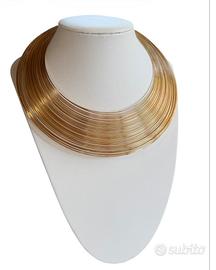 Collana rigida  multifilo stile Cleopatra