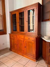 Credenza Vetrina in Legno Stile Arte Povera