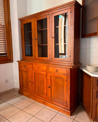 Credenza Vetrina in Legno Stile Arte Povera