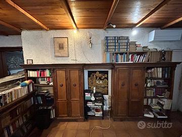 Mobile libreria antico noce fine ottocento